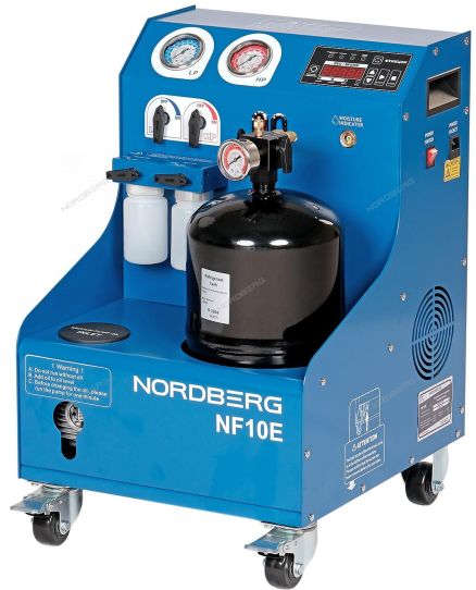 Установка полуавтомат для заправки автомобильных кондиционеров Nordberg NF10E с дисплеем и весами