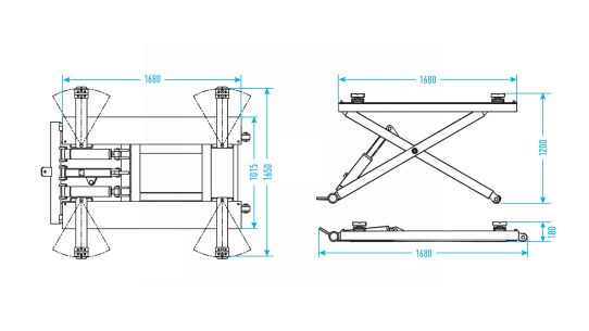 Подъемник ножничный электрогидравлический до 3т 220В для шиномонтажа и автосервиса Nordberg N630-3G_220 