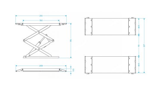 Подъемник ножничный электрогидравлический до 4т 380В для автосервиса и сход-развала Nordberg N631L-4B_380 