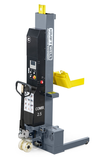 Подкатной подъемник для грузовых автомобилей электрогидравлический 10т KraftWell COMBI2.5, 4 колонны