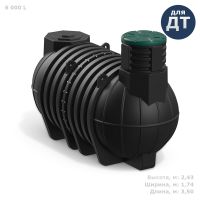 Емкость пластиковая подземная 6000л TDL6000Y122 (для дизельного топлива)