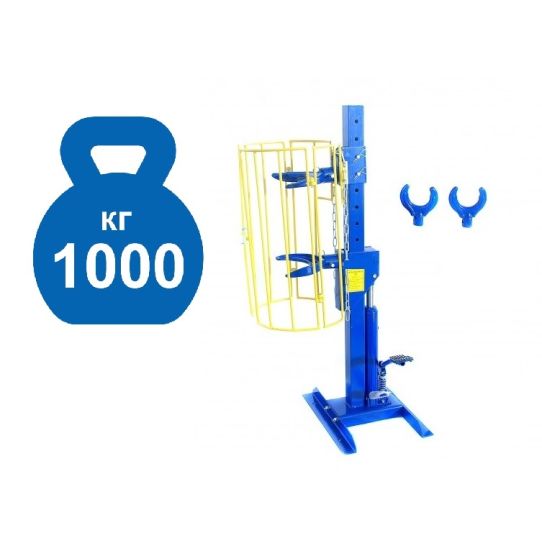 Стяжка для пружин гидравлическая 1 тонна, Техносоюз ES-0301G от 101 до 165 мм, с ножным приводом, с ходом поршня 325 мм