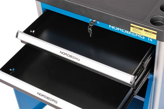 Тележка инструментальная, Nordberg T4, 2 ящика и 2 полки с дверцами