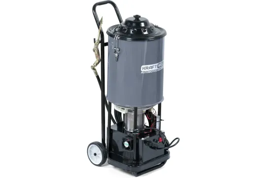 Нагнетатель смазки электрический от сети 220В, с емкостью 20 л, производительность 0.35 л/мин KraftWell KRW1798.EN