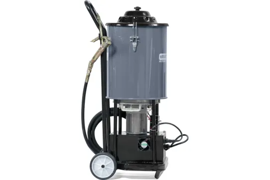 Нагнетатель смазки электрический от сети 220В, с емкостью 20 л, производительность 0.35 л/мин KraftWell KRW1798.EN