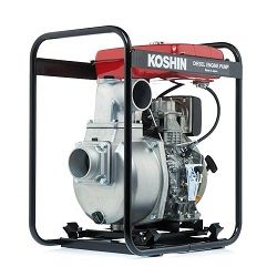 Дизельная мотопомпа KOSHIN STY-100D для чистой и слабозагрязненной воды 1250 л/м, 4 дюйма (100мм)