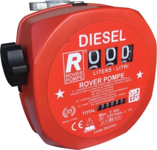 Счетчик для дизеля, масла и керосина механический 20-120 л/м 1% Rover pompe Diesel 1 GAS дисковой