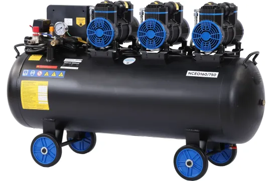 Поршневой компрессор 160 л, 750 л/м, 380В, 4.35 кВт, коаксиальный (прямой), безмасляный Nordberg NCEO160/750