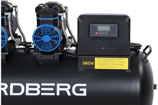Поршневой компрессор 160 л, 750 л/м, 380В, 4.35 кВт, коаксиальный (прямой), безмасляный Nordberg NCEO160/750