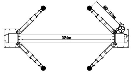 Двухстоечный подъемник Atis A240XM (CЕРЫЙ) 4т, электрогидравлический, 220 и 380В, с нижней синхронизацией, 89-1922 мм