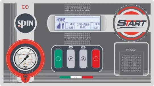 Установка электрическая для замены и промывки масла в АКПП 220В, манометром до 15 бар и дисплеем ATF Start+ Spin