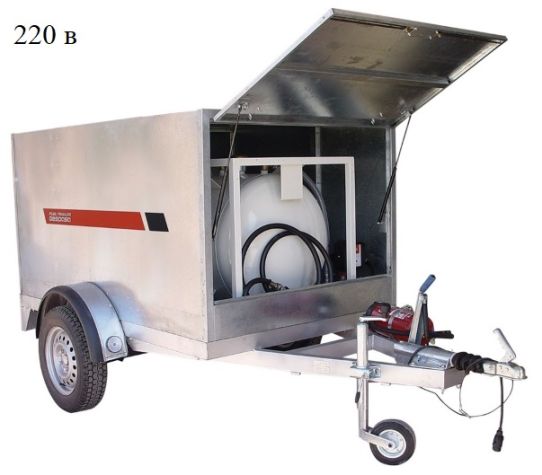 Мини АЗС для дизельного топлива прицеп 1 т. 220 вольт Gespasa Special fuel box trailer 35311