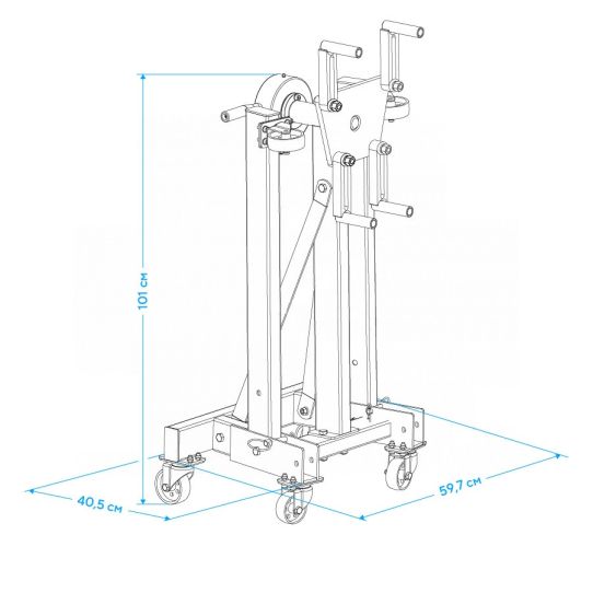 Кантователь двигателя 500 кг с П-образным основанием и 4 регулируемыми кронштейнами синий Nordberg N30091R