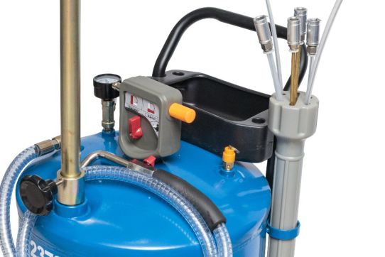 Пневматическая установка для откачки масла через щуп на 65 литров Nordberg 2379-CB (синяя)