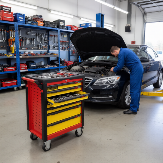 Тележка инструментальная JTC-S1638, 7 ящиков, без инструментов