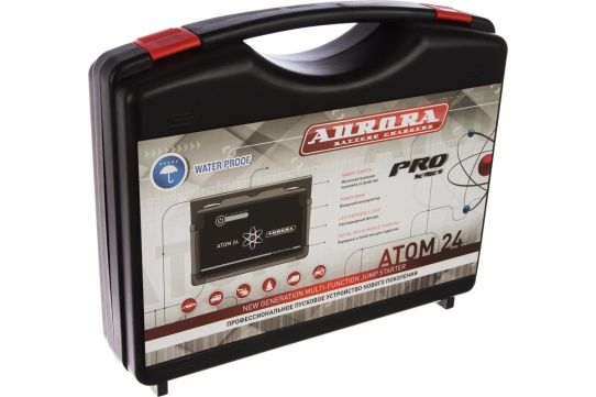 Пусковое устройство бустер 12В пусковой ток до 1000А пусковой с Power Bank 24000мАч и IP64, Aurora ATOM 2419091