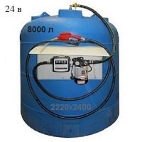 Мини АЗС для дизельного топлива 8000 л. 24 вольт Artaz с фильтром