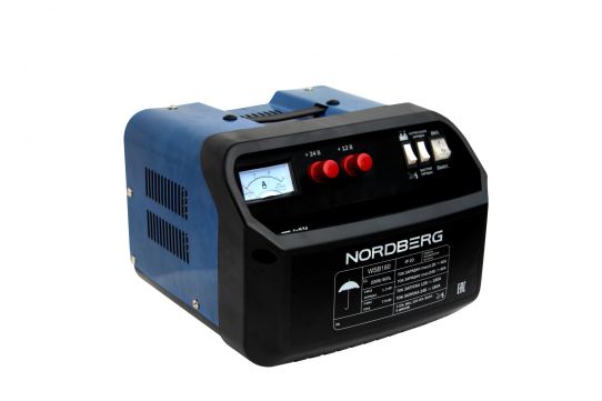Пуско-зарядное устройство для 12В и 24В аккумуляторов с пусковым током 1800А WSB180 Nordberg