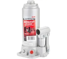 Домкрат бутылочный 5 т, MATRIX 50721 216–413 мм, гидравлический, для внедорожников, с клапаном безопасности Домкрат бутылочный 5 т, MATRIX 50721 216–413 мм, гидравлический, для внедорожников, с клапаном безопасности