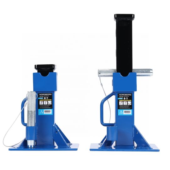 Подставка страховочная под автомобиль Nordberg N3022 22 т, комплект 2 шт, 315-500мм фиксация при помощи пальца