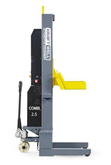 Подкатной подъемник для грузовых автомобилей электрогидравлический 10т KraftWell COMBI2.5, 4 колонны