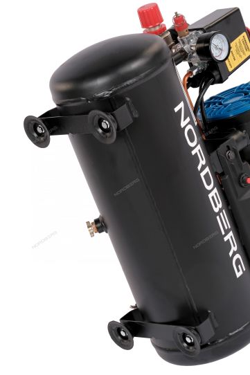 Поршневой компрессор 8 л, 170 л/м, 220В, 0.9 кВт, коаксиальный, безмасляный Nordberg NCEO8/170