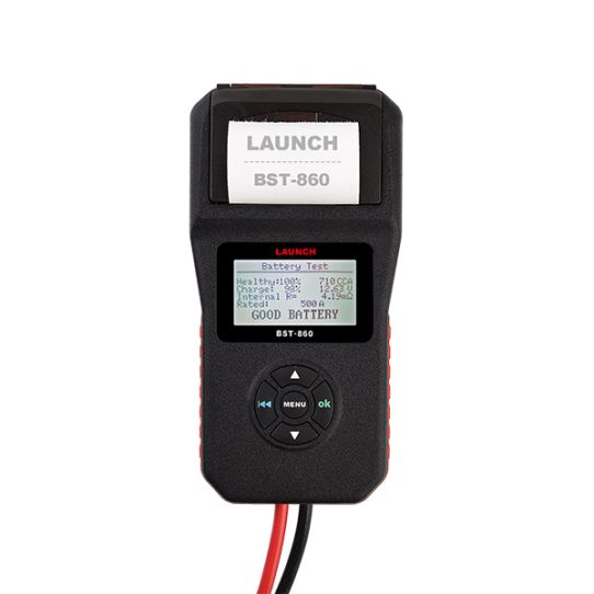 Тестер аккумуляторов  6,12,24 В AGM GEL SLA и системы зарядки с цифровым индикатором и термопринтером, Launch BST 860