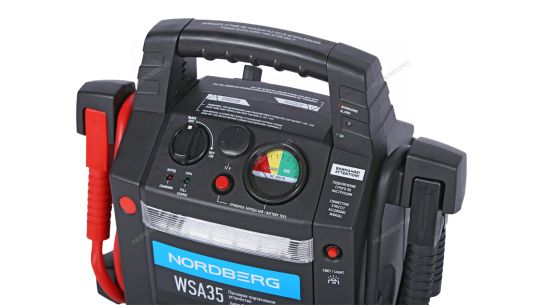 Пусковое устройство бустер 12/24В, максимально пусковой ток 2400А,своя емкость 44 Ач, функция Power Bank WSA35 Nordberg