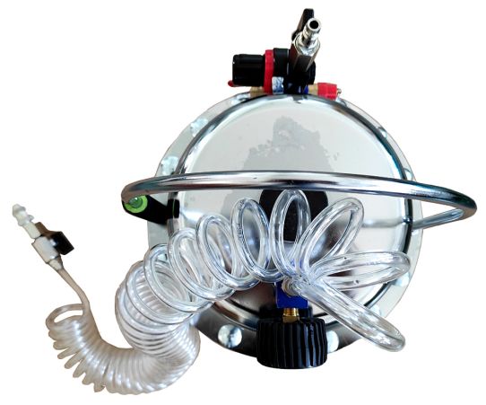 Установка для замены и прокачки тормозной жидкости пневматическая давление 0.7-2.8 бар, емкость 6 л, TA-AC006 AE&T