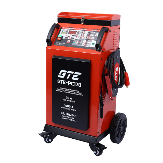 Пуско-зарядное устройство для аккумуляторов 6В, 12В и 24В с пусковым током 1000A GTE-PC170