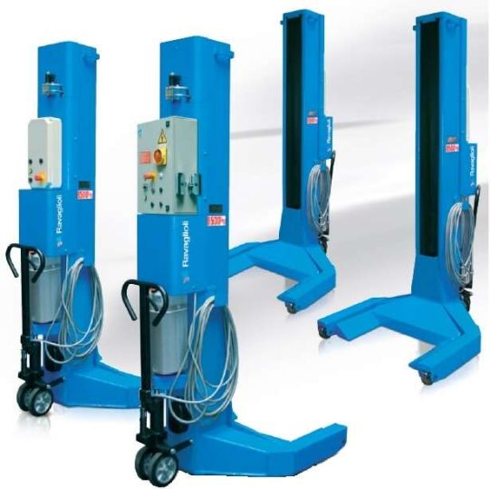 Подкатной подъемник для грузовых автомобилей электрогидравлический 32т Ravaglioli RAV298H.4, 4 колонны