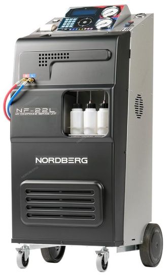 Станция автоматическая для заправки автомобильных кондиционеров Nordberg NF22L с принтером, емкостью для хладагента 22 л
