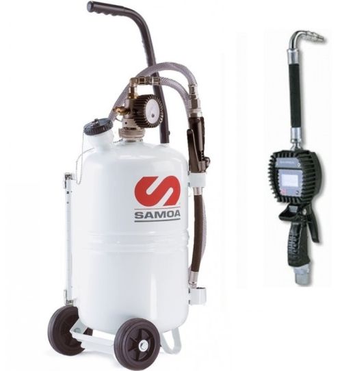 Нагнетатель масла пневматический 25 л, Samoa 324010 с электронным счетчиком и пистолетом