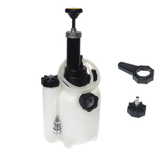 Установка для замены тормозной жидкости ручная, 3 л с манометром компактная переносная JTC-JW0901