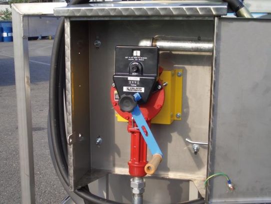 Мини АЗС для бензина с ручным насосом из нерж. Traspo 910 INOX TFTXK910/M