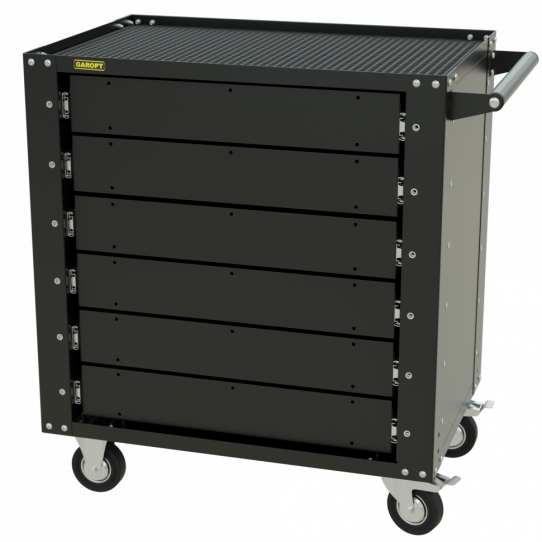 Тележка инструментальная Garopt GT6, 6 ящиков, без инструментов, черная