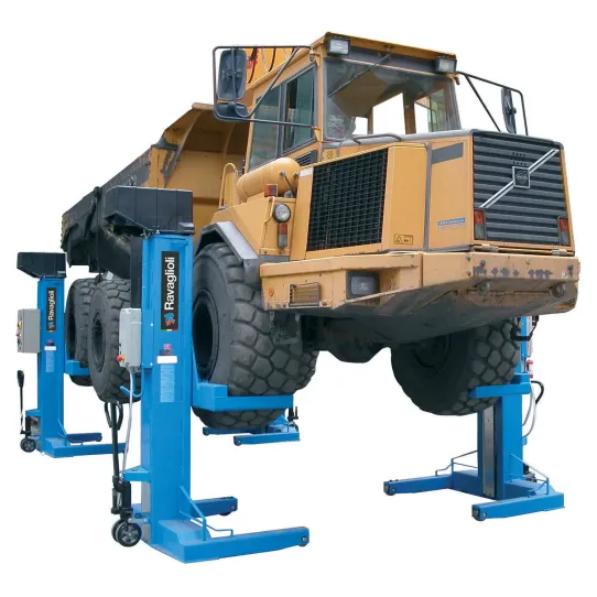 Подкатной подъемник для грузовых автомобилей электромеханический 34т Ravaglioli RAV261, 4 колонны