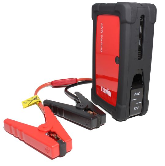 Пусковое устройство бустер DRIVE PRO 650А, LiPO аккумулятор 24000мАч, Power Bank, фонарик, 12/24В TELWIN 829573