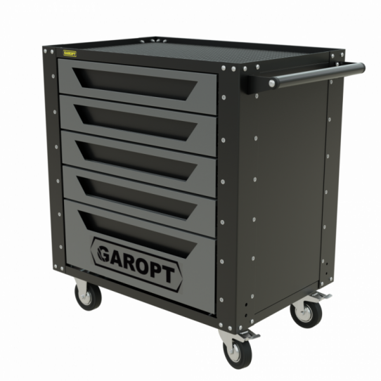Тележка инструментальная Garopt Gt5.grey new, 5 ящиков, без инструментов, серая