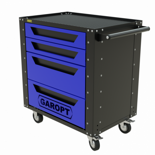 Тележка инструментальная Garopt Gt4.blue new, 4 ящика, без инструментов