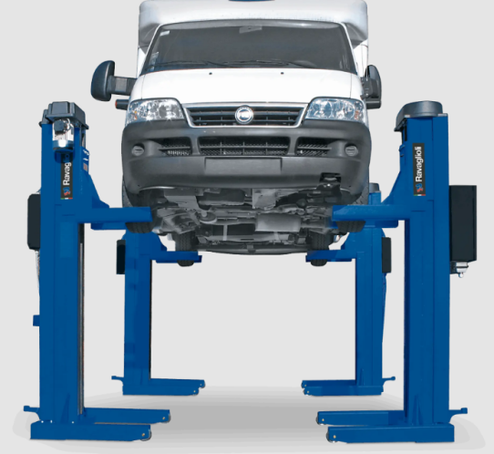 Подкатной подъемник для грузовых электромеханический 28т Ravaglioli RAV242, 4 колонны