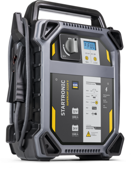 Пусковое устройство бустер 12В 24В пусковой ток от 1050 А автоматический запуск GYS STARTRONIC SUPERCAP 082816