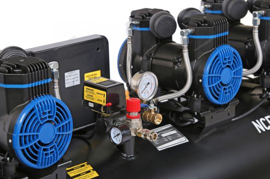 Поршневой компрессор 200 л, 1000 л/м, 380В, 5.8 кВт, коаксиальный (прямой), безмасляный Nordberg NCEO200/1000