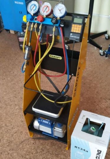 Установка ручная для заправки автомобильных кондиционеров Garopt Aircond-3 с электронными весами