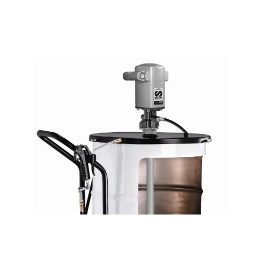 Нагнетатель смазки для бочек на 185 л, с пневматическим насосом PM35 60:1 и тележкой Samoa 426244