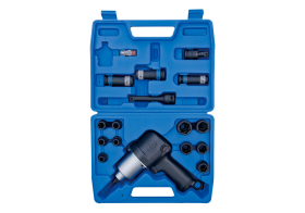 Гайковерт пневматический ударный 1/2", 678 Нм, с комплектом головок, 22 предмета KING TONY 44116MP08