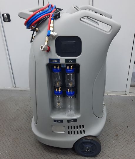 Установка автомат для заправки автомобильных кондиционеров EQFS ES-9A с сенсорным экраном, термопринтером, базой данных