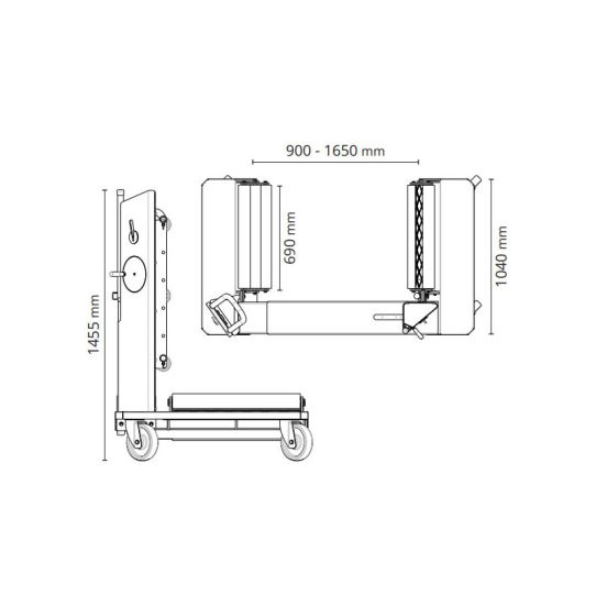 Тележка гидравлическая для транспортировки колес 1500 кг, AC Hydraulic WT1500NT