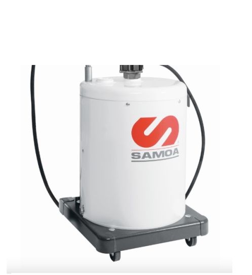 Нагнетатель смазки пневматический с тележкой, емкость 20 л и насосом PM35 60:1 давление 10 бар, Samoa 486210