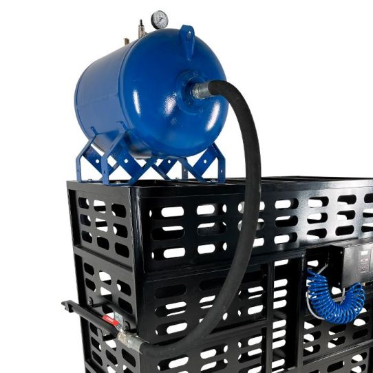 Автоматическая защитная клеть для грузовых колёс Storm КЗ-11 с бустером и подкачкой